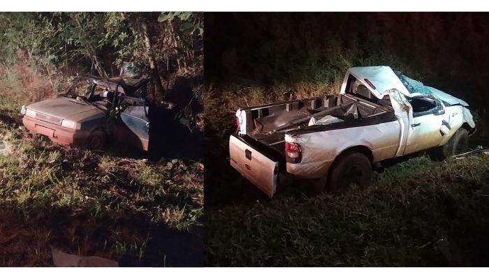 Laranjeiras - Grave acidente da PR 158 deixa três pessoas feridas